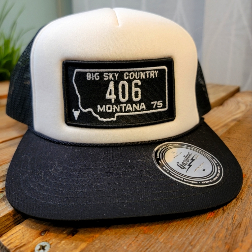 Montana (406) License Plate Trucker Hat